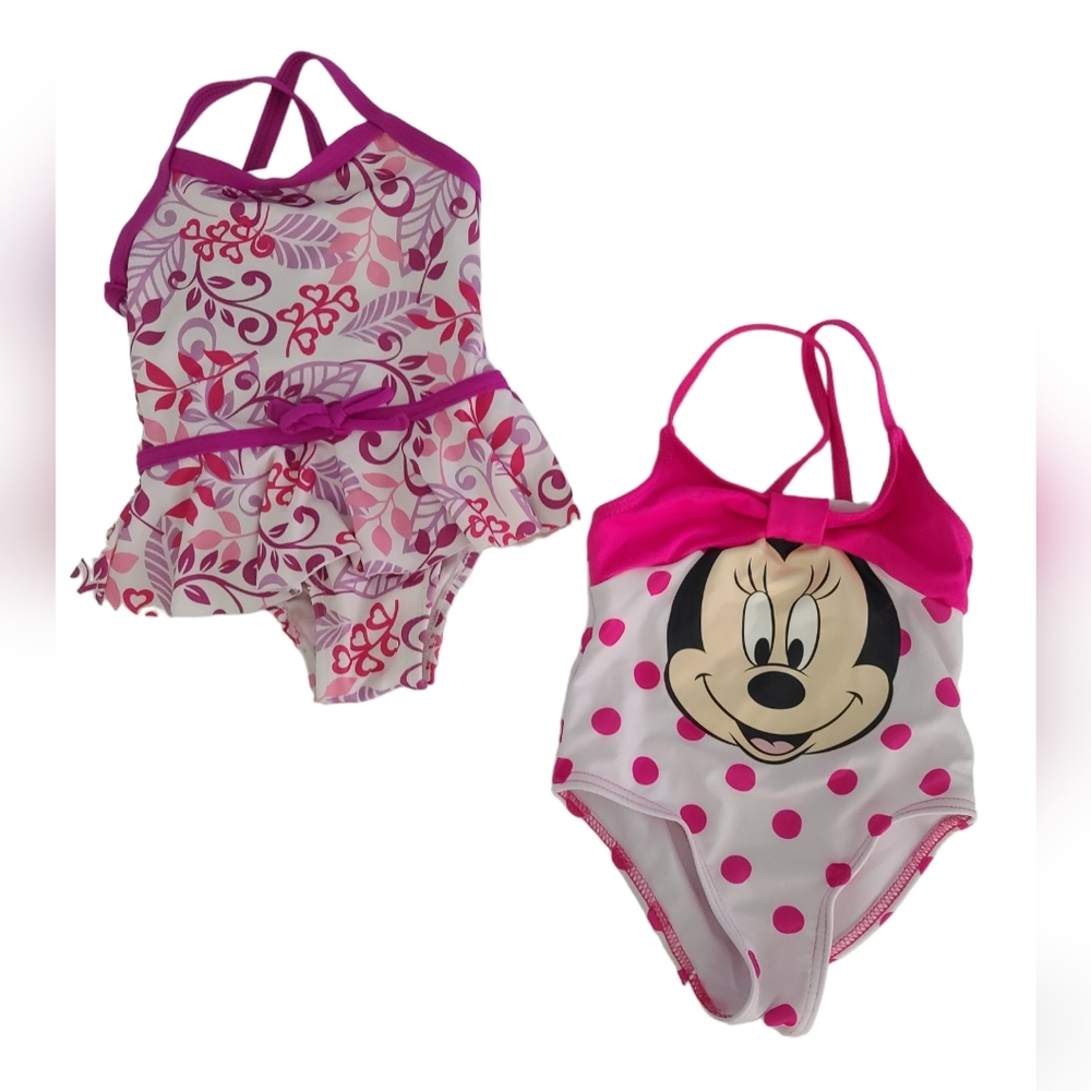 18 Months Penelope Mack Disney Minnie Baby Girl Bundle of two Swimsuits